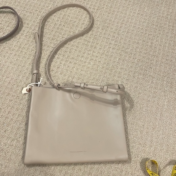 French connection, unique square cross body bag for women it’s coloured cream - Picture 3 of 7